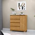 Cômoda 1 Porta 4 Gavetas Vega Estilo Moderno