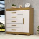 Cômoda 1 Porta 5 Gavetas 100% MDF Miosótis 120cm Espresso Móveis