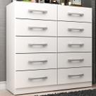 Cômoda 10 Gavetas Torres Branco - Pnr Móveis Cômoda 10 Gavetas Torres Branco - Pnr Móveis
