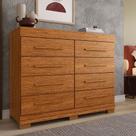 Cômoda 111,60cm 8 Gavetas 100% Mdf Lantana Espresso Móveis
