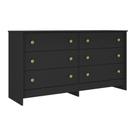 Cômoda 136cm Com 6 Gavetas Multimóveis Preto