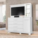 Cômoda 2 Porta E 4 Gavetas Ilha Bela Branco -móveis Albatroz - Albatroz Moveis