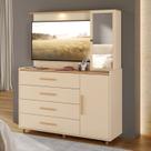 Comoda 2 Portas 4 Gavetas com Espelho Aruba Yescasa