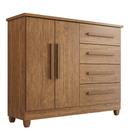 Cômoda 2 Portas 4 Gavetas Madri Plus Com Sapateira Cinamomo
