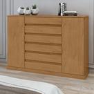 Cômoda 2 Portas 7 Gavetas 3 Prateleiras Vedra Marrom/Amêndoa Clean Cômoda 2 Portas 7 Gavetas 3 Prateleiras Vedra Marrom/Amêndoa Clean