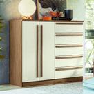 Cômoda 2 Portas e 5 Gavetas Málaga Gold Santos Andirá
