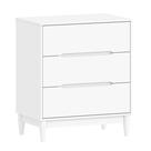Cômoda 3 Gavetas 75 cm em MDF Branco Fosco Quater Móveis Cômoda 3 Gavetas 75 cm em MDF Branco Fosco Quater Móveis