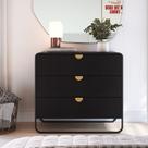 Cômoda 3 Gavetas 90cm Orgânico Pé Metal Luna Artesano