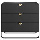 Comoda 3 Gavetas Organica 90 Cm 28068 Artesano Nero Preto