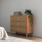 Cômoda 3 Gavetas Palha Natural 105cm 100% MDF TW56 Nature Dalla Costa Cômoda 3 Gavetas Palha Natural 105cm 100% MDF TW56 Nature Dalla Costa