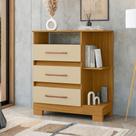 Cômoda 3G C/Nicho Quarto Moderna Premium Rack Off White Cômoda 3G C/Nicho Quarto Moderna Premium Rack Off White