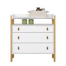 Cômoda 3Gav C/Nicho Fantasia Branco 4410 - Qmovi Cômoda 3Gav C/Nicho Fantasia Branco 4410 - Qmovi