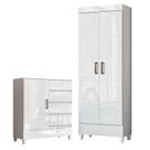Cômoda 4 Gavetas 1 Porta com Multiuso Fit Branco - Santos Andirá