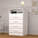 Cômoda 4 Gavetas 100% MDF Flex 57cm Jéssica Espresso Móveis