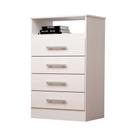Comoda 4 gavetas 100% MDF Jéssica ACP Móveis Branco Comoda 4 gavetas 100% MDF Jéssica ACP Móveis Branco