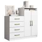 Comoda 4 Gavetas 2 Portas 115 cm Londres ARMoveis