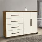 Cômoda 4 Gavetas 2 Portas Bali Móveis Primus Bege/Mel/Pérola Cômoda 4 Gavetas 2 Portas Bali Móveis Primus Bege/Mel/Pérola