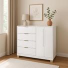 Cômoda 4 Gavetas 2 Portas Carraro Branco