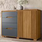 Cômoda 4 Gavetas 2 Portas Ripado Texas Moval