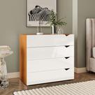 Cômoda 4 Gavetas 90cm Com Corrediça Telescópica Em Mdp/mdf Politorno Cômoda 4 Gavetas 90cm Com Corrediça Telescópica Em Mdp/mdf Politorno