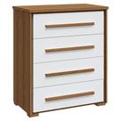 Cômoda 4 Gavetas Angra Rimo Jequitibá/Branco