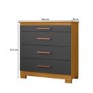 Cômoda 4 Gavetas Com Porta Jóias Quarto Casal Premium MDP Cômoda 4 Gavetas Com Porta Jóias Quarto Casal Premium MDP