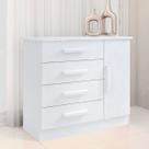 Cômoda 4 Gavetas Com Sapateira Branco