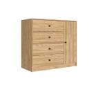 Cômoda 4 Gavetas e 1 Porta MDP Mel 100x45x90cm MB 1059 Movelbento