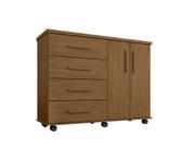 Comoda 4 Gavetas E 2 Portas Encanto Amendoa