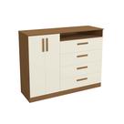 Cômoda 4 Gavetas E 2 Portas Kappesberg T266 Canela off White