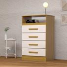 Cômoda 4 Gavetas Flex Color 100% MDF 57cm Jéssica Espresso Móveis