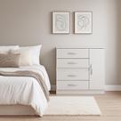 Cômoda 4 Gavetas Flex MDP 90x93x40cm Branco 2009