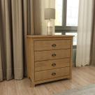 Cômoda 4 Gavetas Freijó Topázio Madeira Pinus - Finestra