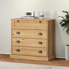 Cômoda 4 Gavetas Madeira de Pinus 76x80cm