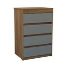 Cômoda 4 Gavetas Uni Luciane Móveis Avelã Pf/cinza Supremo Pf Cômoda 4 Gavetas Uni Luciane Móveis Avelã Pf/cinza Supremo Pf