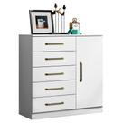 Comoda 5 Gavetas 1 Porta 91 cm Milao ARMoveis