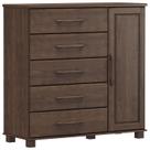 Comoda 5 Gavetas 1 Porta Madeira Maciça 125 cm 2251 Cafe Milani Store