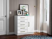 Cômoda 5 Gavetas 1 Porta Milão Branco - Aramóveis Cômoda 5 Gavetas 1 Porta Milão Branco - Aramóveis