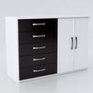 Cômoda 5 Gavetas 2 Portas CP25 Evidência Móveis Cômoda 5 Gavetas 2 Portas CP25 Evidência Móveis