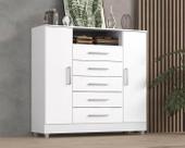 Cômoda 5 Gavetas 2 Portas Isabele - Quarta Divisão Cômoda 5 Gavetas 2 Portas Isabele - Quarta Divisão