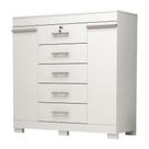 Comoda 5 Gavetas 2 Portas Sapateiras Diana Prime ACP MÓVEIS Branco - 100% MDF Comoda 5 Gavetas 2 Portas Sapateiras Diana Prime ACP MÓVEIS Branco - 100% MDF