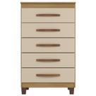 Comoda 5 Gavetas 57 cm Moden 2259 Carvalho Am Off White INCP