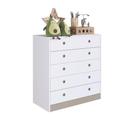 Comoda 5 Gavetas Amore Branco