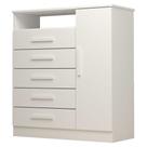 Comoda 5 Gavetas com Sapateira 100% MDF Madri Plus ACP MÓVEIS Branco