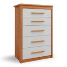 Comoda 5 Gavetas Elegance Freijo Off White Batrol