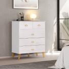 Cômoda 5 Gavetas Ibiza Branco - Vila Rica Cômoda 5 Gavetas Ibiza Branco - Vila Rica