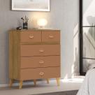 Cômoda 5 Gavetas Ibiza Nature/Camarim - Vila Rica Cômoda 5 Gavetas Ibiza Nature/Camarim - Vila Rica
