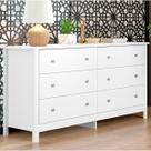 Cômoda 6 Gavetas Branca em MDF 145x40x72 cm Ditália