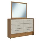 Cômoda 6 Gavetas com Espelho Prime CM3060/E Decibal Naturalle Cristalo Cômoda 6 Gavetas com Espelho Prime CM3060/E Decibal Naturalle Cristalo