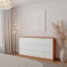 Cômoda 6 Gavetas Hera CabeCasa MadeiraMadeira Louro/Branco Geada